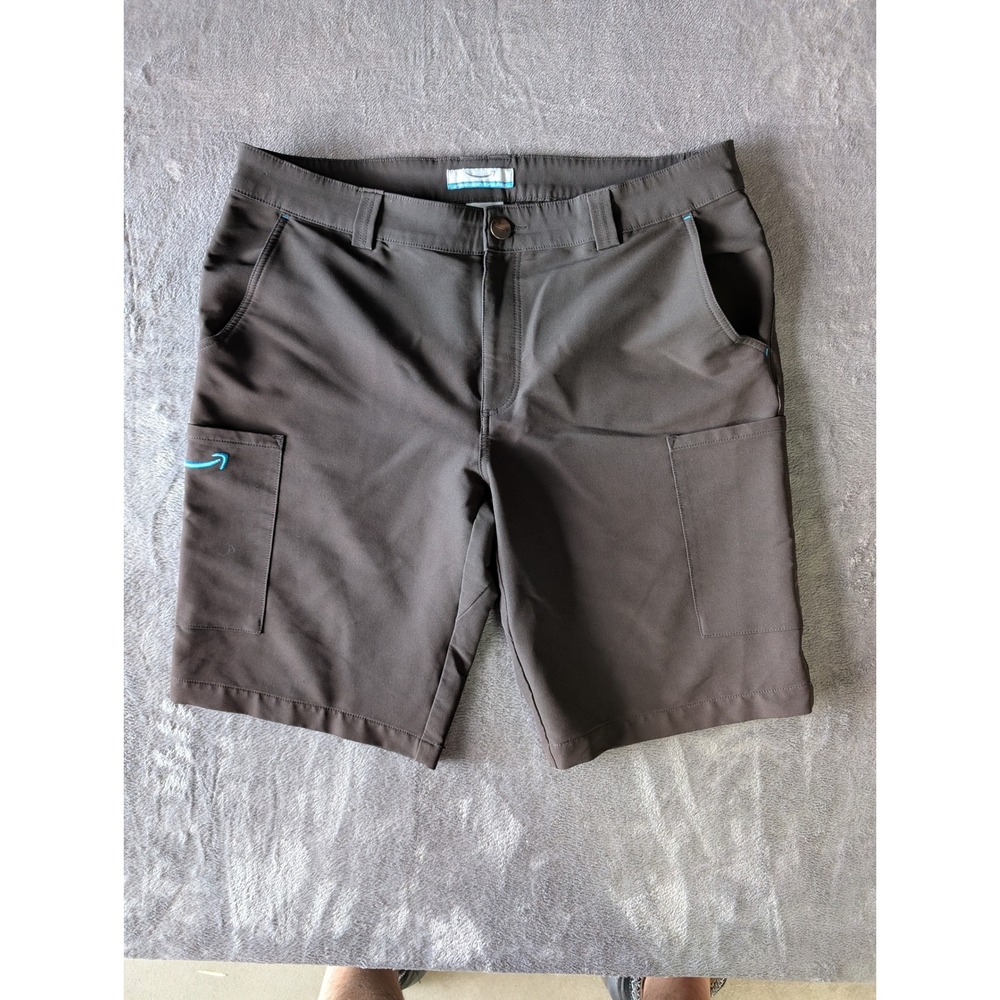Amazon Employee Uniform Cargo Shorts Brown Luly Yang Mens Large 36 Waist